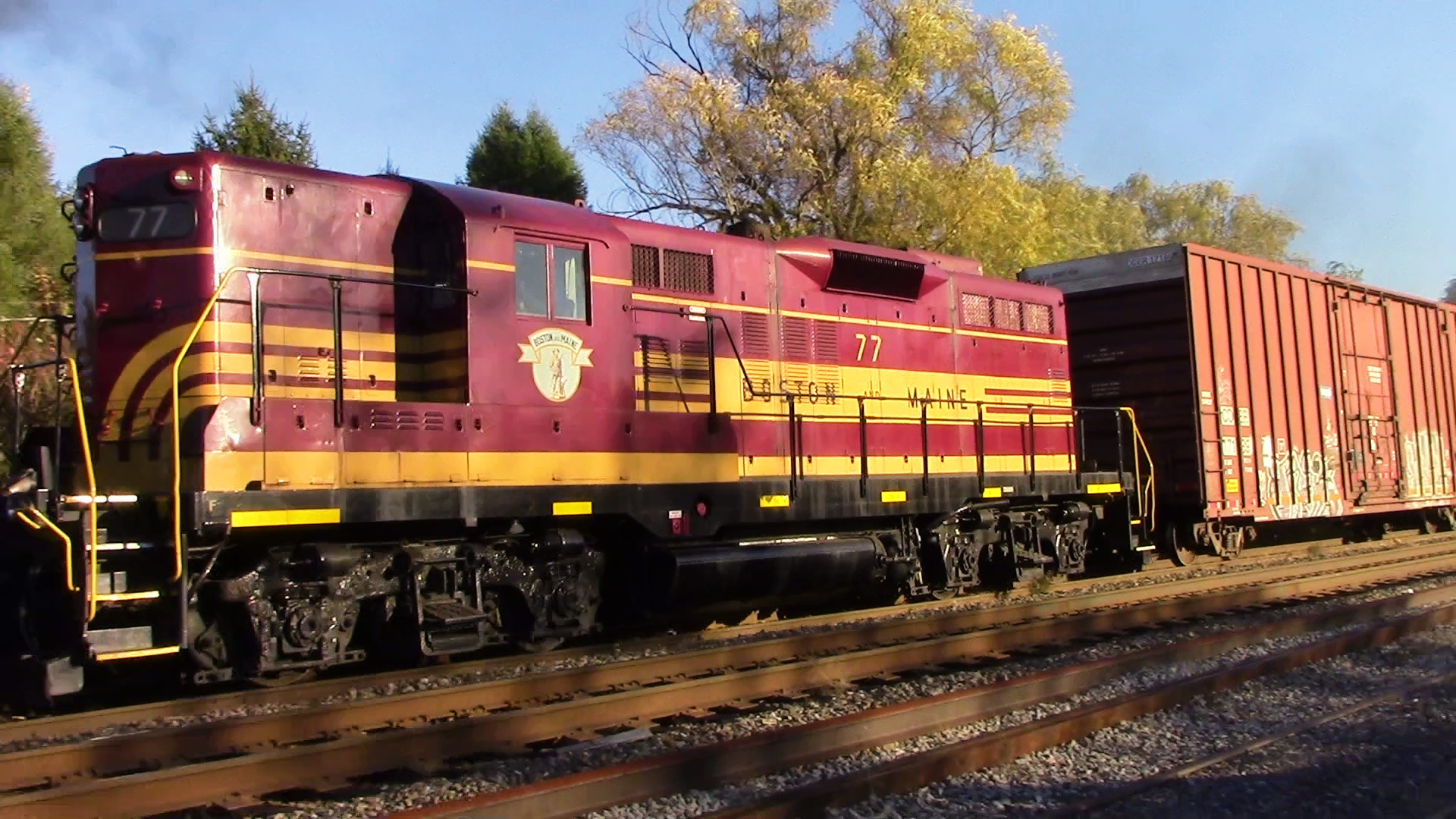 Boston & Maine GP9 77 The NERAIL New England Railroad Photo Archive