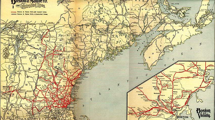 B&M Map: The NERAIL New England Railroad Photo Archive