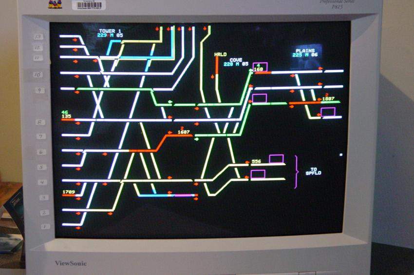 Dispatch screen South Station The NERAIL New England Railroad Photo