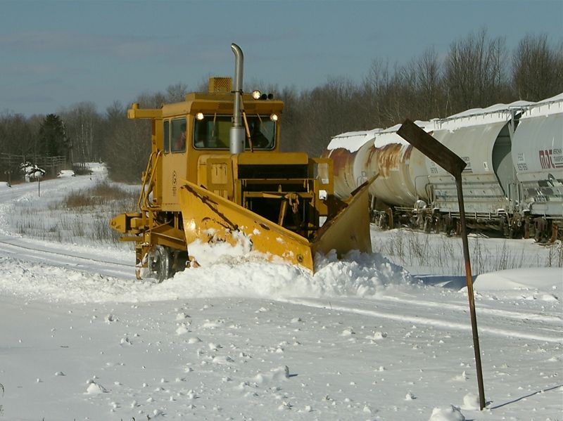 GRS Plow ST 18203 Plowing Freight Main in Maine The NERAIL New England