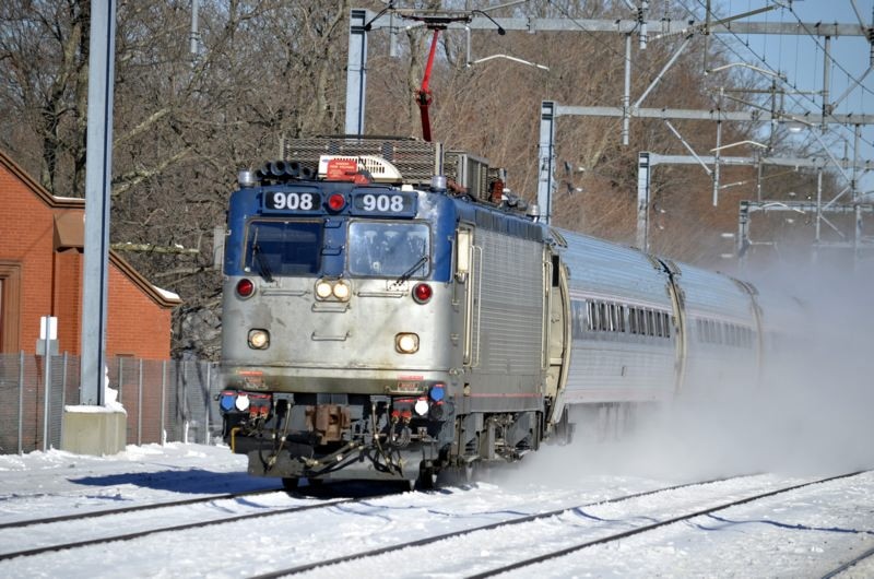 Amtrak 163 463 In Attleboro Ma 1-17-2011: The Nerail New England 