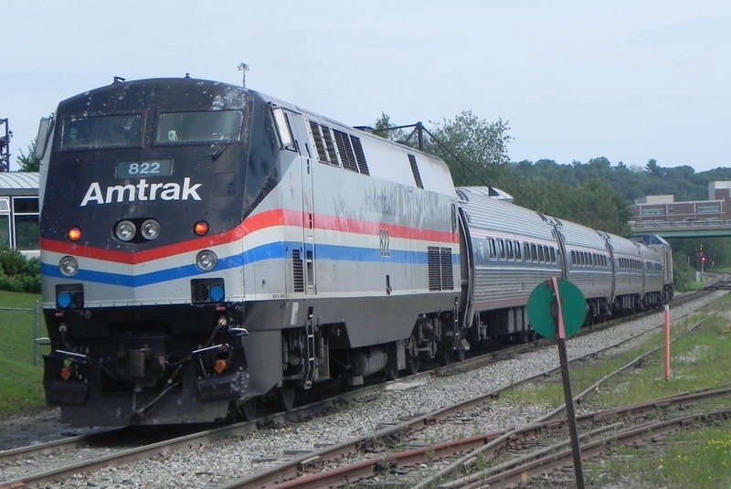 AMTRAK Loco 822 In Portland Maine After Returning From Boston MA The amtrak-loco-822-in-portland-maine-after-returning-from-boston-ma-the