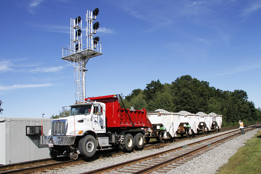 MBTA Ballast Train / Truck the Willows in Ayer The NERAIL New