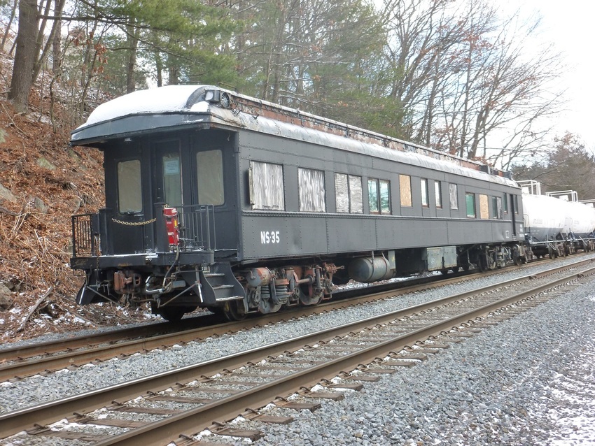 Passenger car on POED The NERAIL New England Railroad Photo Archive