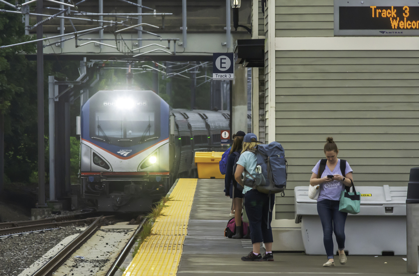 Amtrak Train 167 Arriving Kingston Station on Track 3 The NERAIL New