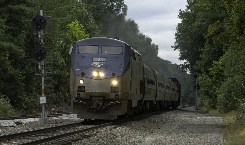 Downeaster Train 683 at Rockingham Jct. The NERAIL New England