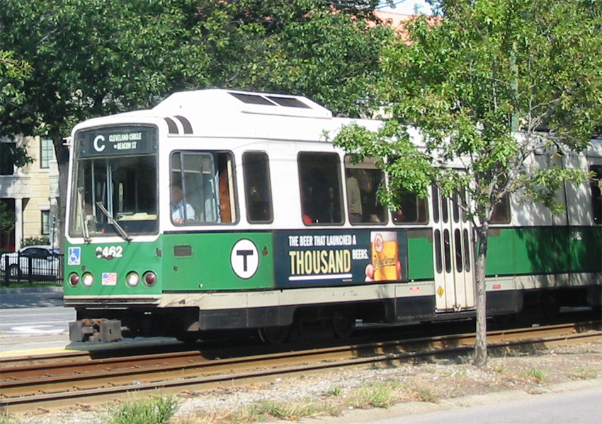 MBTA Boeing-Vertol LRV on Beacon Street in Brookline, MA: The NERAIL ...